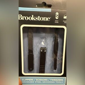 Brookstone Black Anodized Steel Grooming Tools
